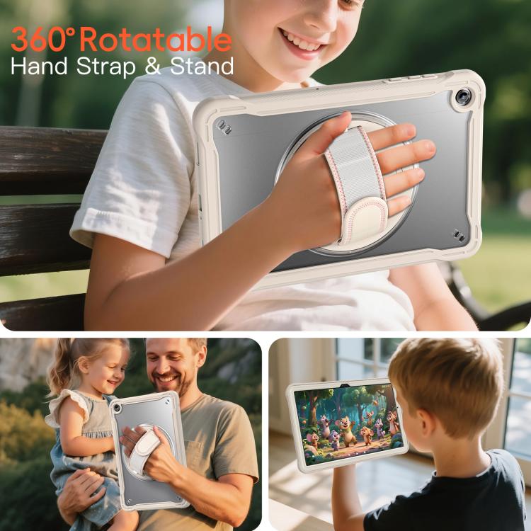 For Samsung Galaxy Tab A11+ Heavy Duty Hybrid Tablet Case with Hand Grip & Strap
