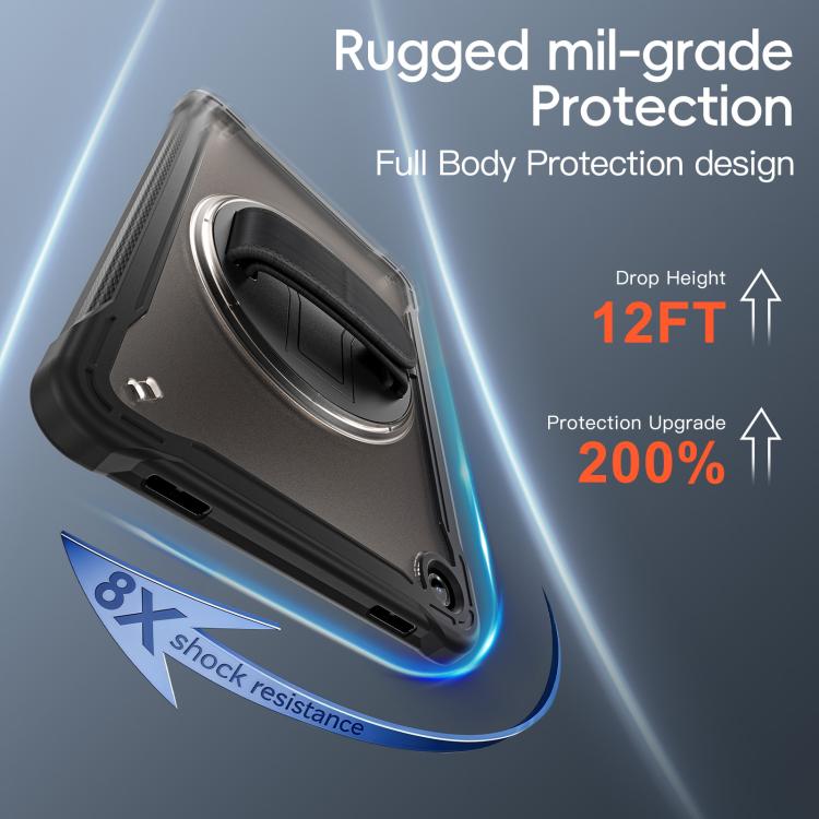 For Samsung Galaxy Tab A11+ Heavy Duty Hybrid Tablet Case with Hand Grip & Strap