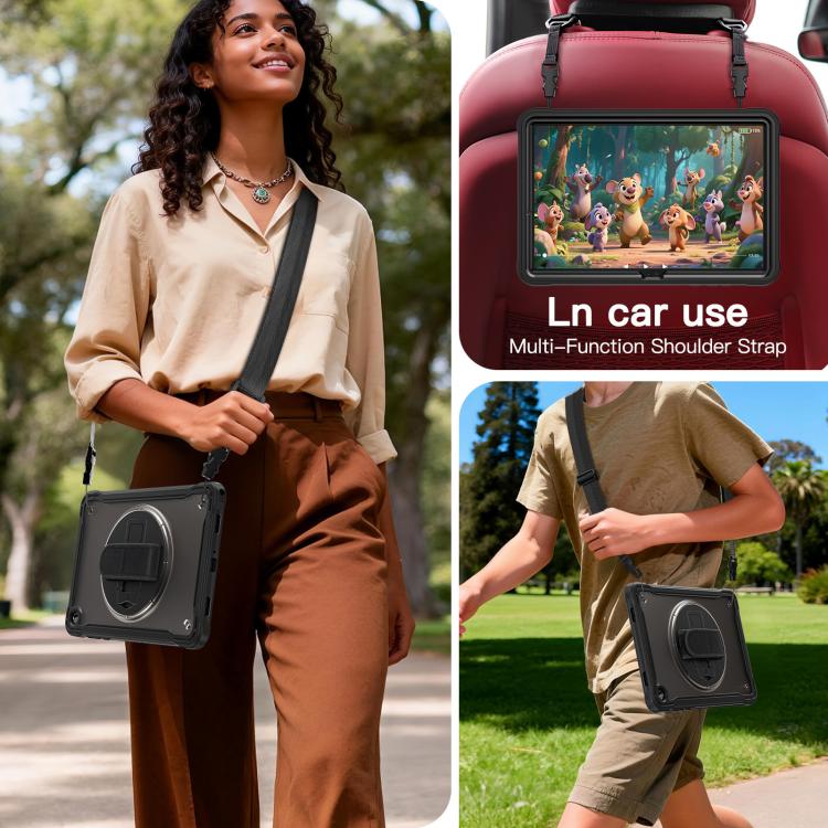 For Samsung Galaxy Tab A11+ Heavy Duty Hybrid Tablet Case with Hand Grip & Strap