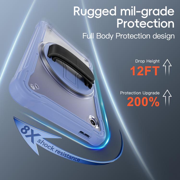For Samsung Galaxy Tab A11 Heavy Duty Hybrid Tablet Case with Hand Grip & Strap