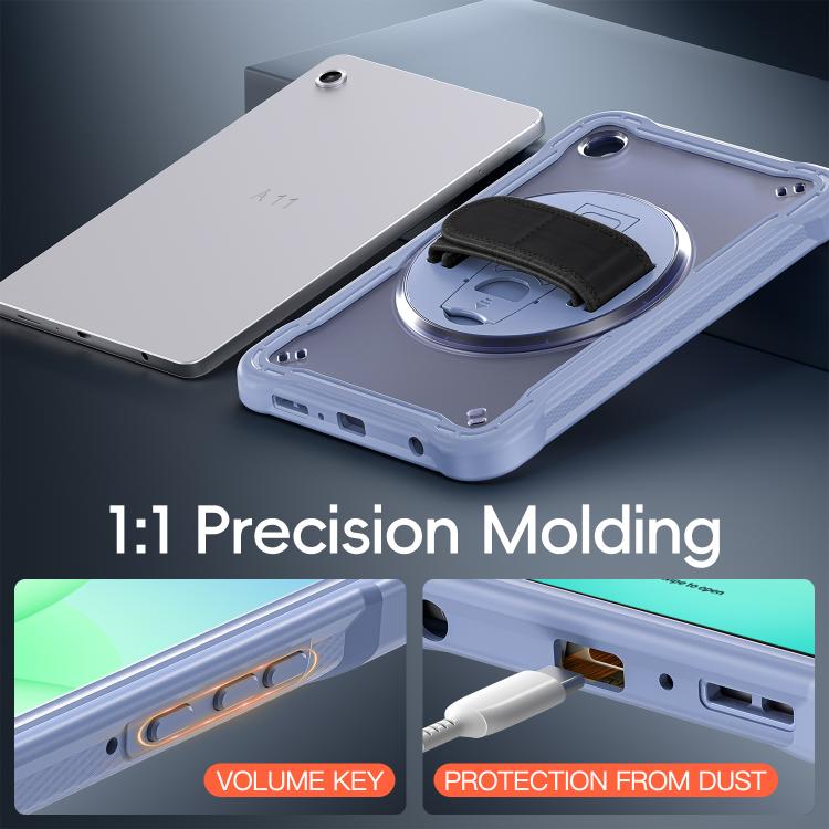 For Samsung Galaxy Tab A11 Heavy Duty Hybrid Tablet Case with Hand Grip & Strap