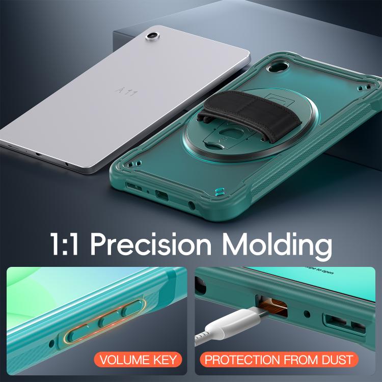 For Samsung Galaxy Tab A11 Heavy Duty Hybrid Tablet Case with Hand Grip & Strap