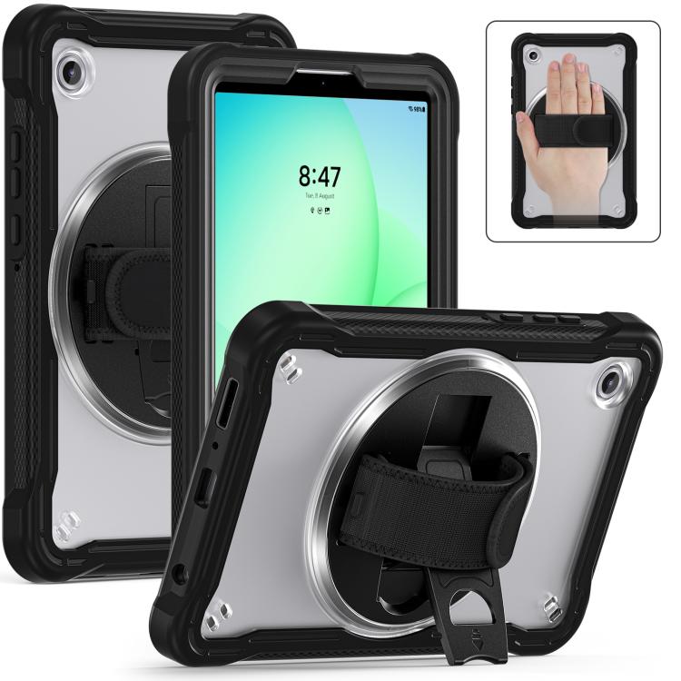 For Samsung Galaxy Tab A11 Heavy Duty Hybrid Tablet Case with Hand Grip & Strap