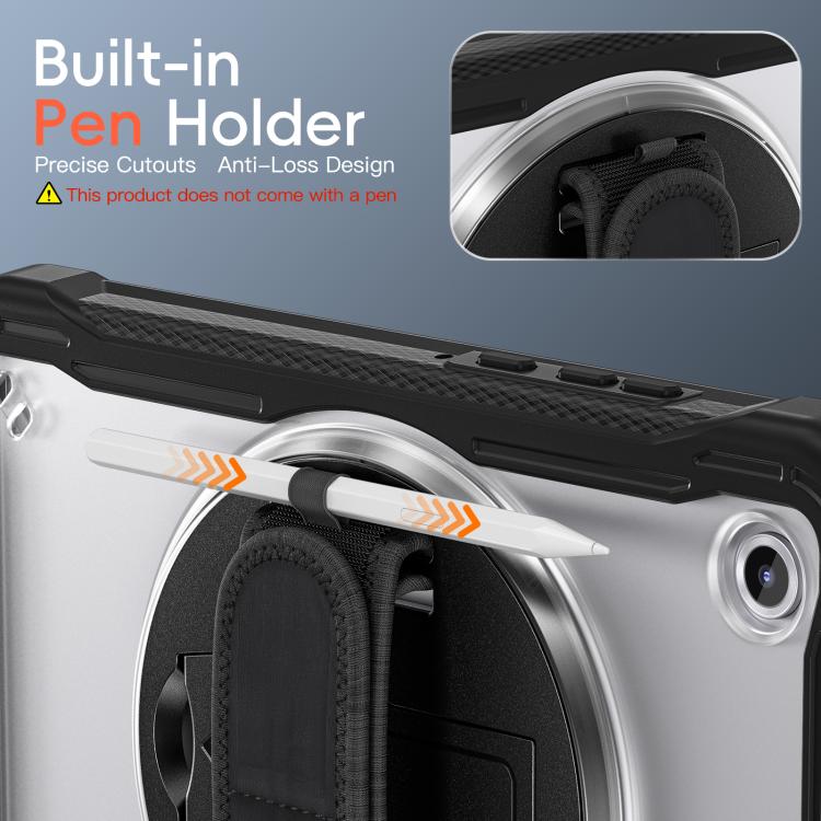 For Samsung Galaxy Tab A11 Heavy Duty Hybrid Tablet Case with Hand Grip & Strap