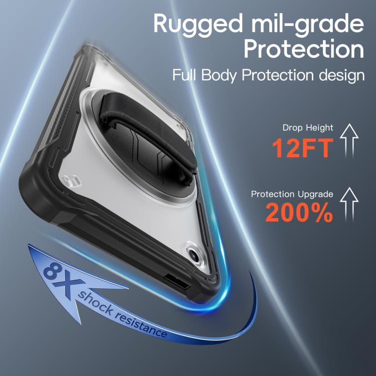 For Samsung Galaxy Tab A11 Heavy Duty Hybrid Tablet Case with Hand Grip & Strap