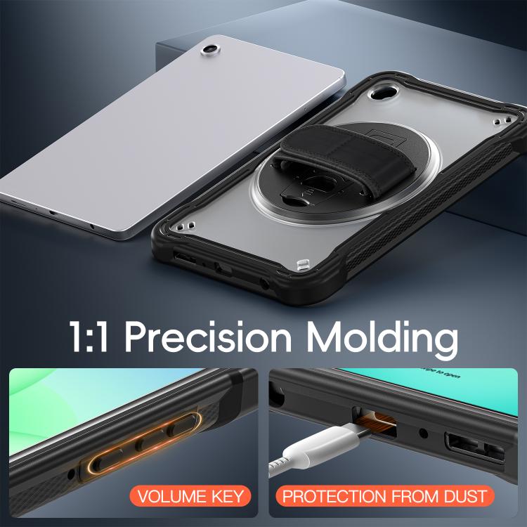 For Samsung Galaxy Tab A11 Heavy Duty Hybrid Tablet Case with Hand Grip & Strap