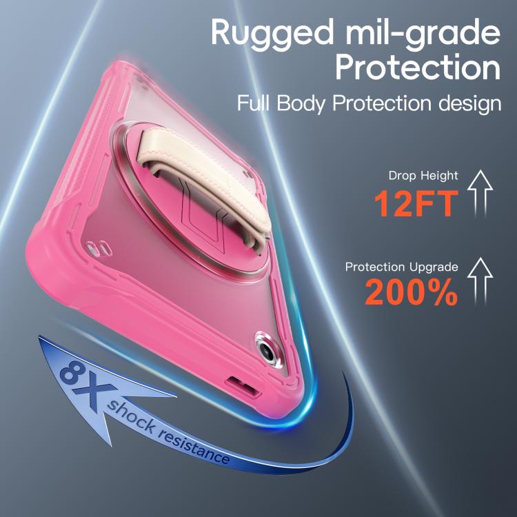 For Samsung Galaxy Tab A11 Heavy Duty Hybrid Tablet Case with Hand Grip & Strap