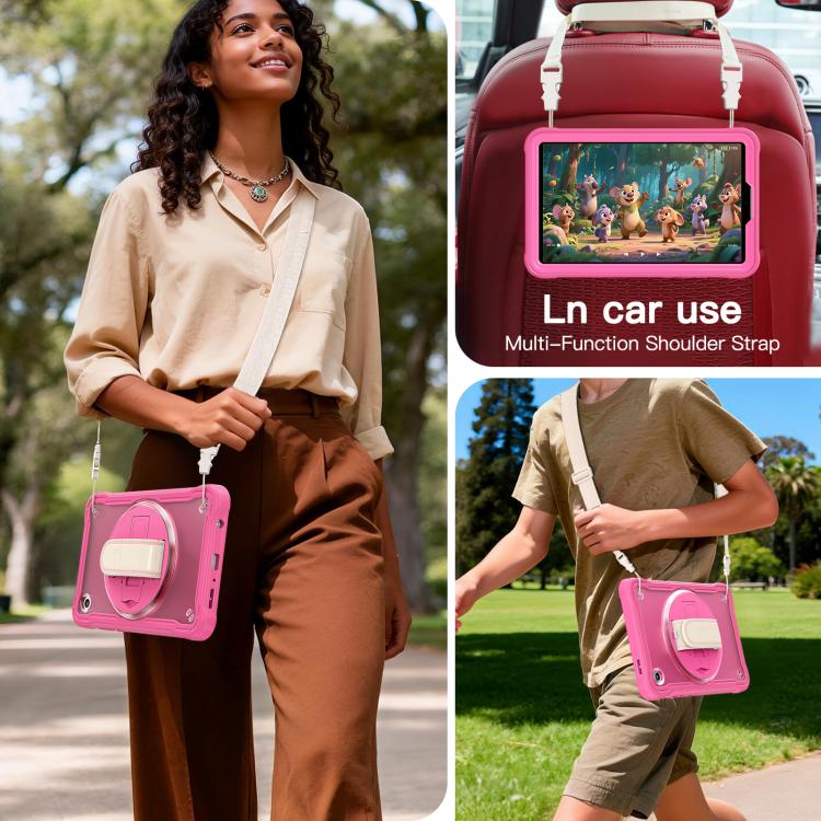 For Samsung Galaxy Tab A11 Heavy Duty Hybrid Tablet Case with Hand Grip & Strap