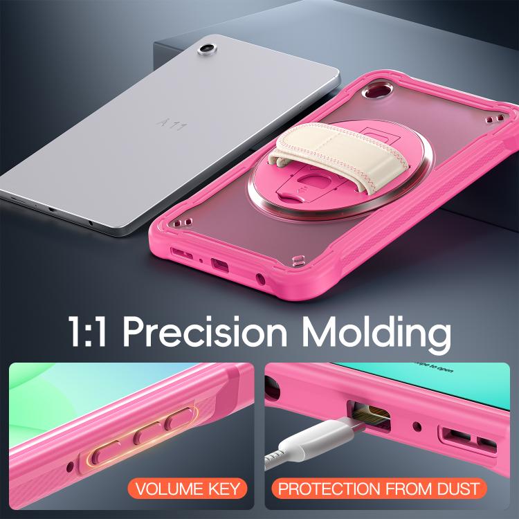 For Samsung Galaxy Tab A11 Heavy Duty Hybrid Tablet Case with Hand Grip & Strap
