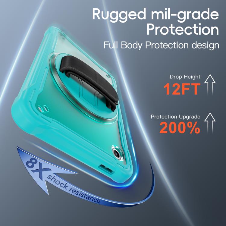 For Samsung Galaxy Tab A11 Heavy Duty Hybrid Tablet Case with Hand Grip & Strap