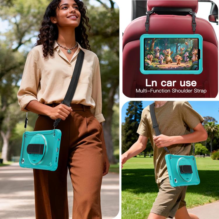 For Samsung Galaxy Tab A11 Heavy Duty Hybrid Tablet Case with Hand Grip & Strap