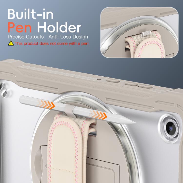 For Samsung Galaxy Tab A11 Heavy Duty Hybrid Tablet Case with Hand Grip & Strap