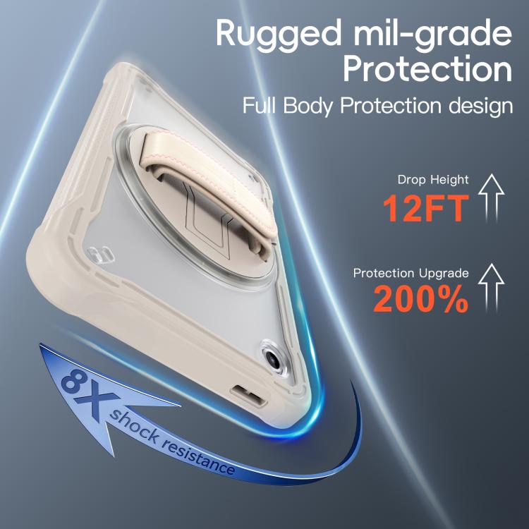 For Samsung Galaxy Tab A11 Heavy Duty Hybrid Tablet Case with Hand Grip & Strap