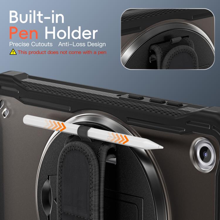 For Samsung Galaxy Tab A11 Heavy Duty Hybrid Tablet Case with Hand Grip & Strap