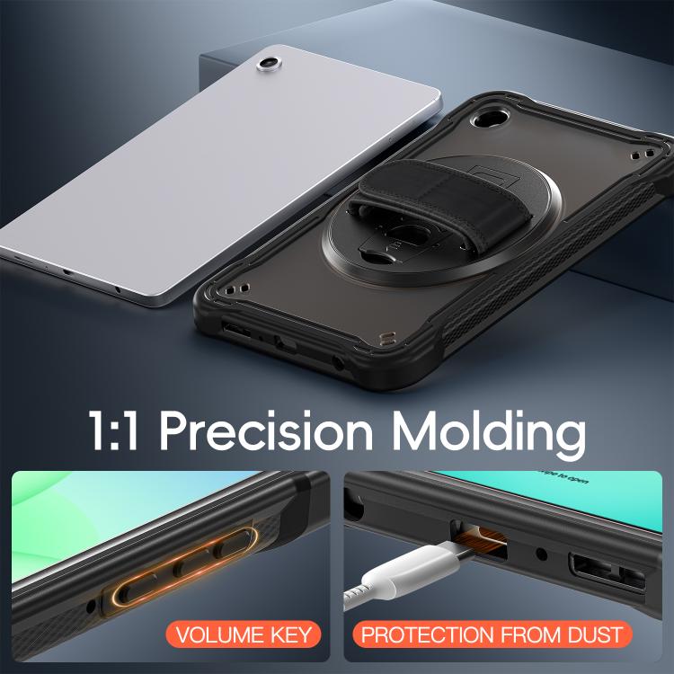 For Samsung Galaxy Tab A11 Heavy Duty Hybrid Tablet Case with Hand Grip & Strap