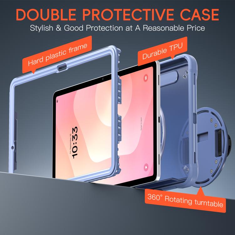 For Samsung Galaxy Tab S11 Heavy Duty Hybrid Tablet Case with Hand Grip & Strap