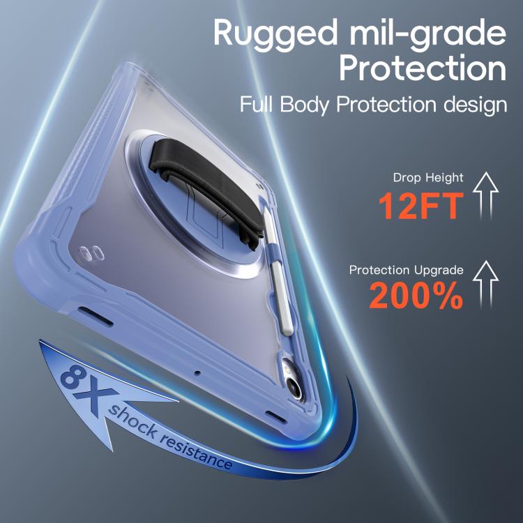 For Samsung Galaxy Tab S11 Heavy Duty Hybrid Tablet Case with Hand Grip & Strap