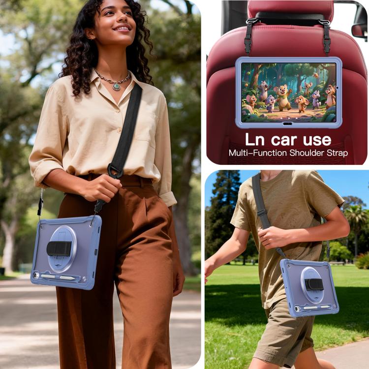 For Samsung Galaxy Tab S11 Heavy Duty Hybrid Tablet Case with Hand Grip & Strap