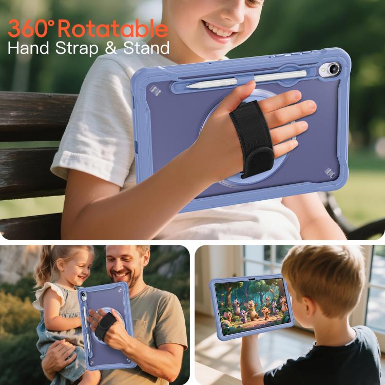 For Samsung Galaxy Tab S11 Heavy Duty Hybrid Tablet Case with Hand Grip & Strap