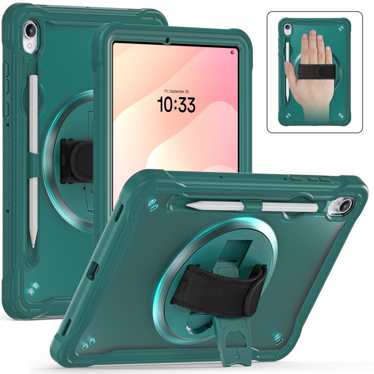 For Samsung Galaxy Tab S11 Heavy Duty Hybrid Tablet Case with Hand Grip & Strap