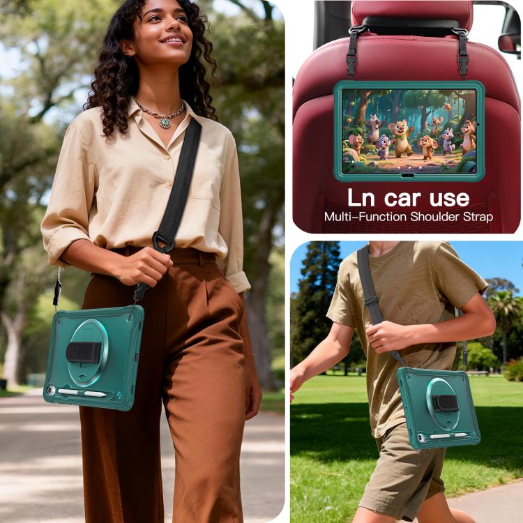 For Samsung Galaxy Tab S11 Heavy Duty Hybrid Tablet Case with Hand Grip & Strap