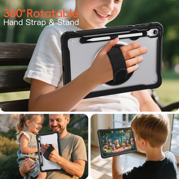 For Samsung Galaxy Tab S11 Heavy Duty Hybrid Tablet Case with Hand Grip & Strap