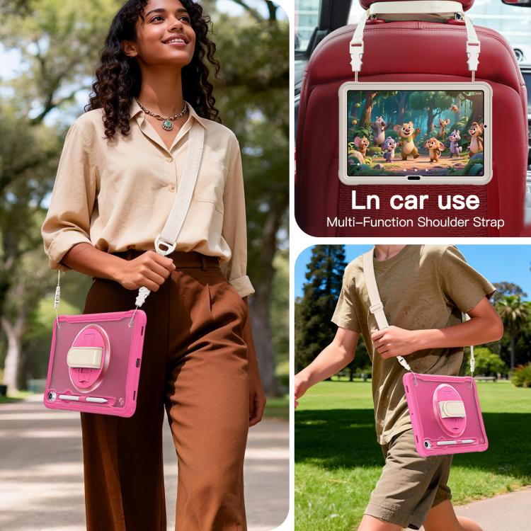 For Samsung Galaxy Tab S11 Heavy Duty Hybrid Tablet Case with Hand Grip & Strap