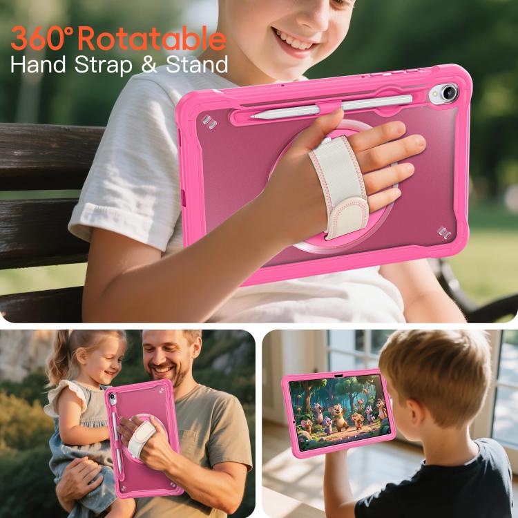 For Samsung Galaxy Tab S11 Heavy Duty Hybrid Tablet Case with Hand Grip & Strap