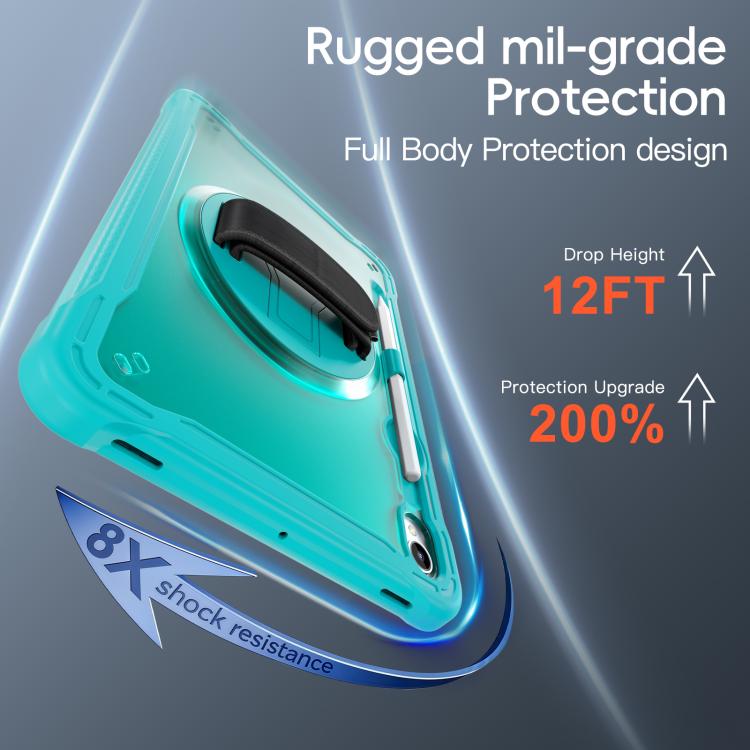 For Samsung Galaxy Tab S11 Heavy Duty Hybrid Tablet Case with Hand Grip & Strap