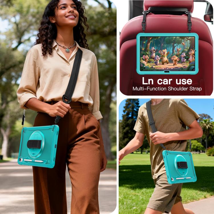 For Samsung Galaxy Tab S11 Heavy Duty Hybrid Tablet Case with Hand Grip & Strap