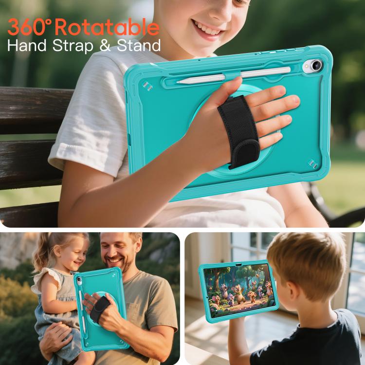 For Samsung Galaxy Tab S11 Heavy Duty Hybrid Tablet Case with Hand Grip & Strap