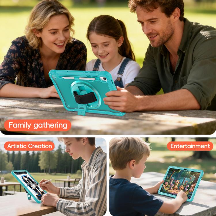 For Samsung Galaxy Tab S11 Heavy Duty Hybrid Tablet Case with Hand Grip & Strap