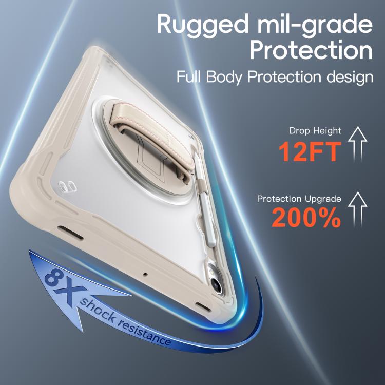 For Samsung Galaxy Tab S11 Heavy Duty Hybrid Tablet Case with Hand Grip & Strap