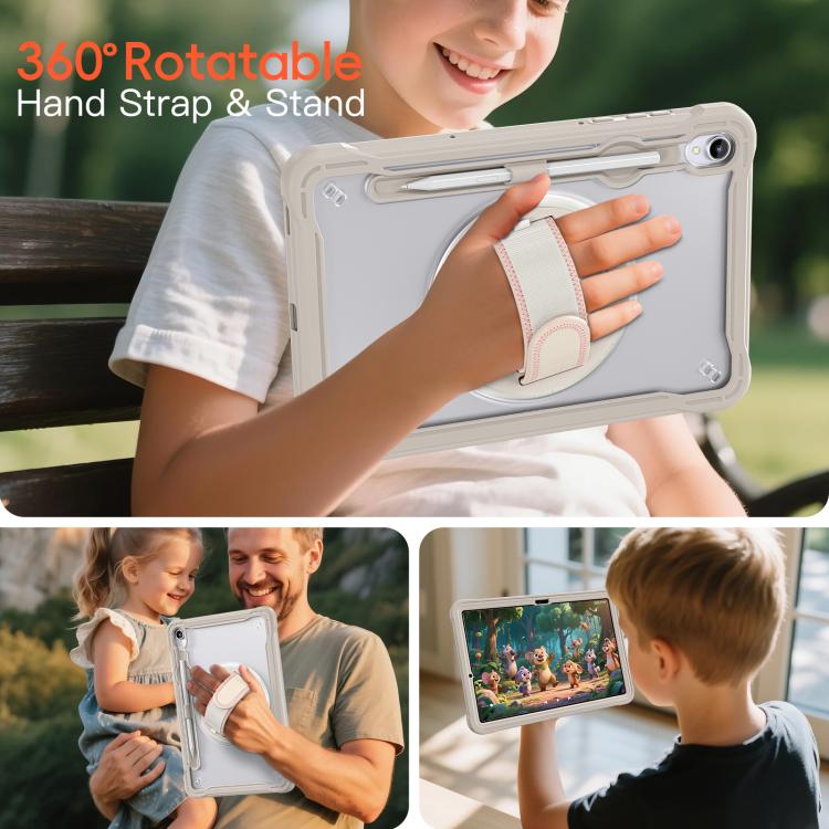 For Samsung Galaxy Tab S11 Heavy Duty Hybrid Tablet Case with Hand Grip & Strap