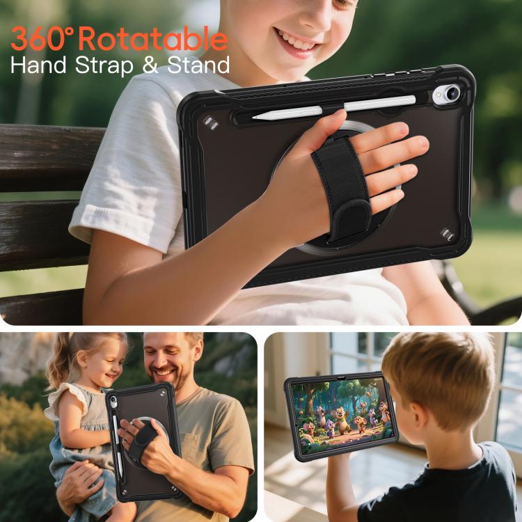 For Samsung Galaxy Tab S11 Heavy Duty Hybrid Tablet Case with Hand Grip & Strap