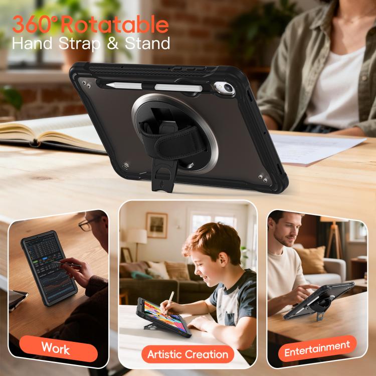 For Samsung Galaxy Tab S11 Heavy Duty Hybrid Tablet Case with Hand Grip & Strap