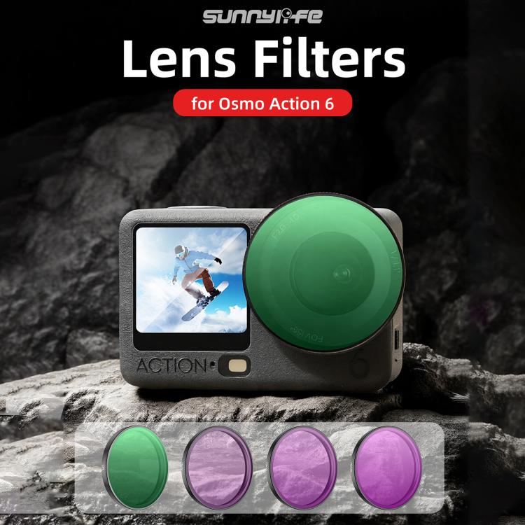 For DJI Osmo Action 6 Sunnylife Camera Lens Filter, Filter:CPL
