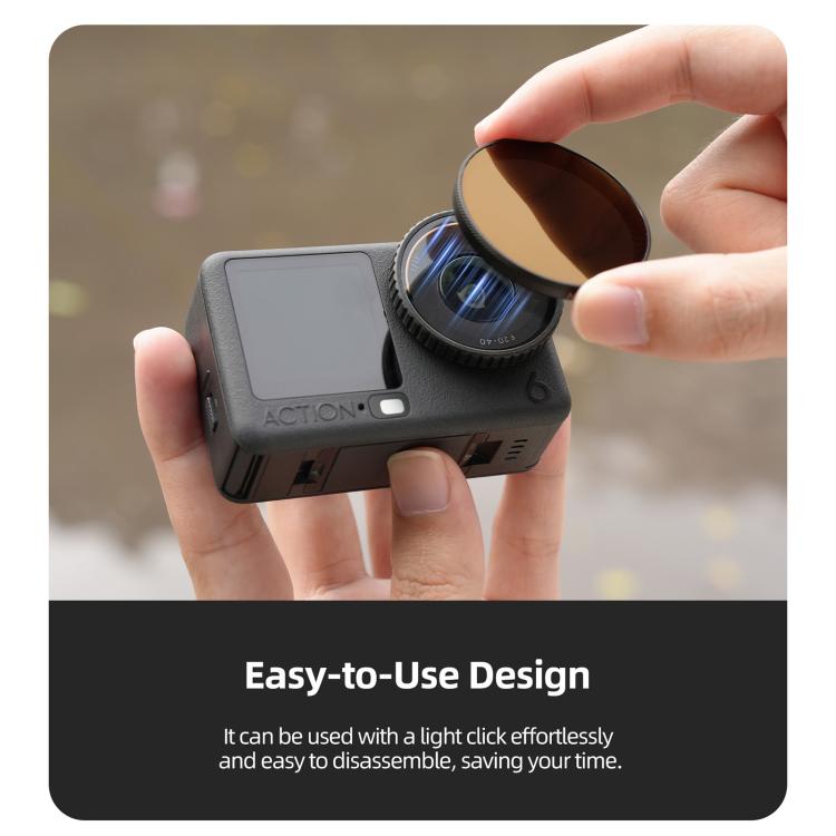 For DJI Osmo Action 6 Sunnylife Camera Lens Filter, Filter:CPL