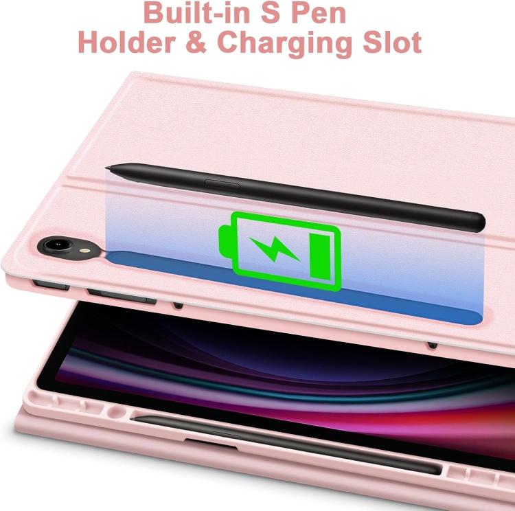 For Samsung Galaxy Tab S9 / S9 FE Detachable Square Cap Magnetic Bluetooth Keyboard Protective Case