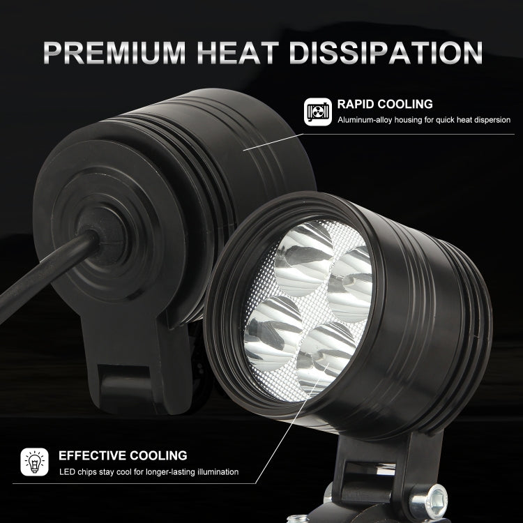 2 PCS 14W 6000K 1500LM DC9-80V Motorcycles A Column Lights, 4LEDs