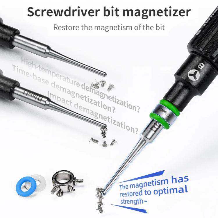 Qianli Multiple Colors Screwdriver Bit Magnetizer Compatible with 4mm Screwdriver Bits - Random Color Delivery