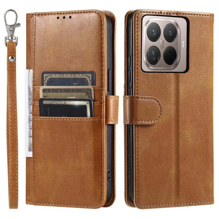 For Xiaomi 15T Pro Simple 6-Card Wallet Leather Phone Case