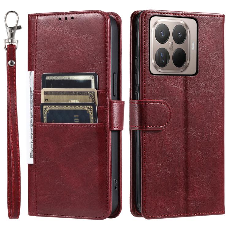 For Xiaomi 15T Pro Simple 6-Card Wallet Leather Phone Case