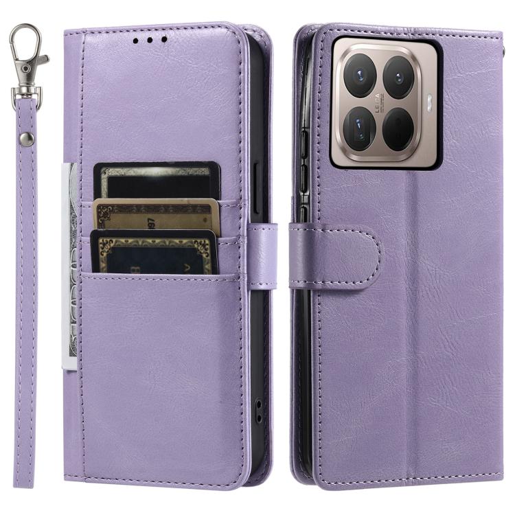 For Xiaomi 15T Pro Simple 6-Card Wallet Leather Phone Case