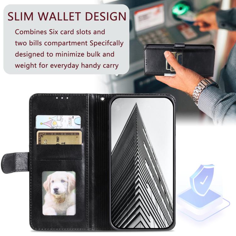 For Xiaomi 15T Pro Simple 6-Card Wallet Leather Phone Case
