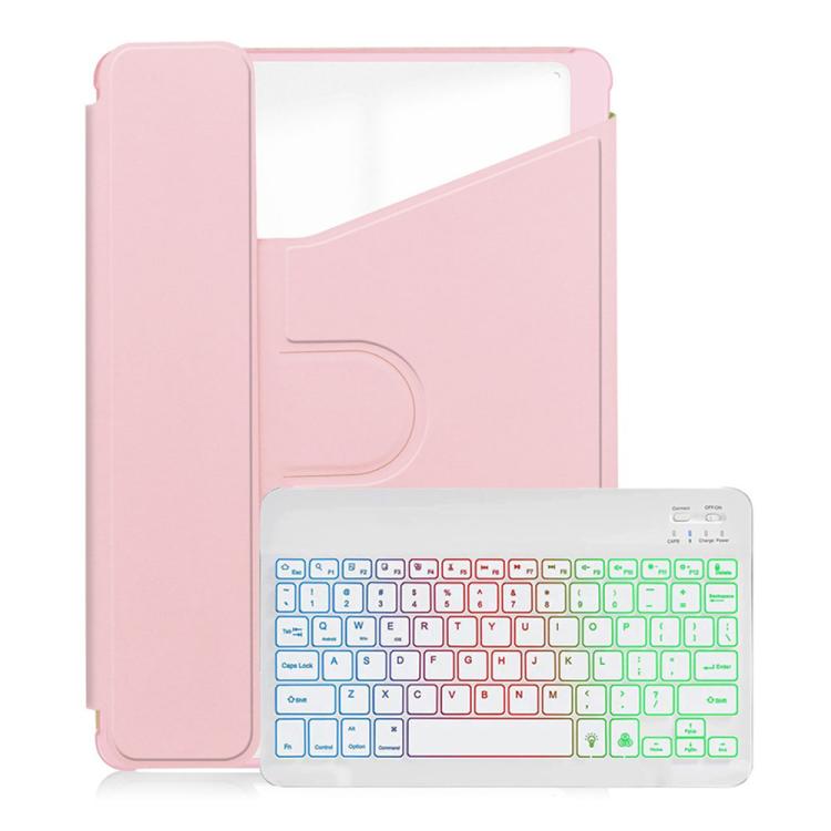 For Xiaomi Redmi Pad Pro 12.1 Backlight Rotatable Acrylic Bluetooth Keyboard Leather Case with Pen Slot