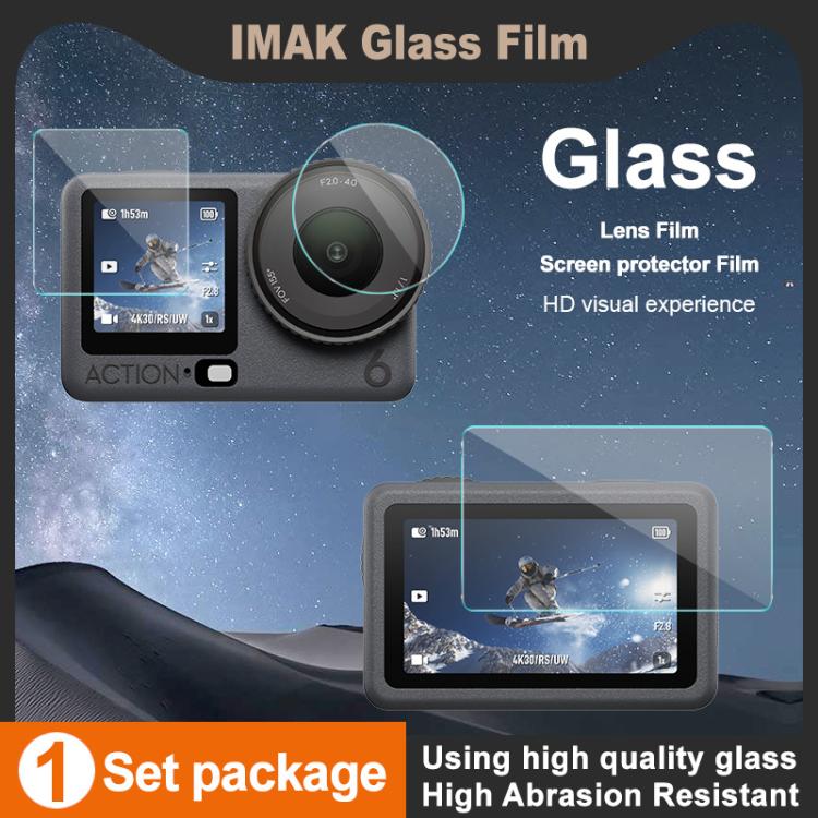 For DJI Osmo Action 6 imak Tempered Glass Film with Camera Lens Film