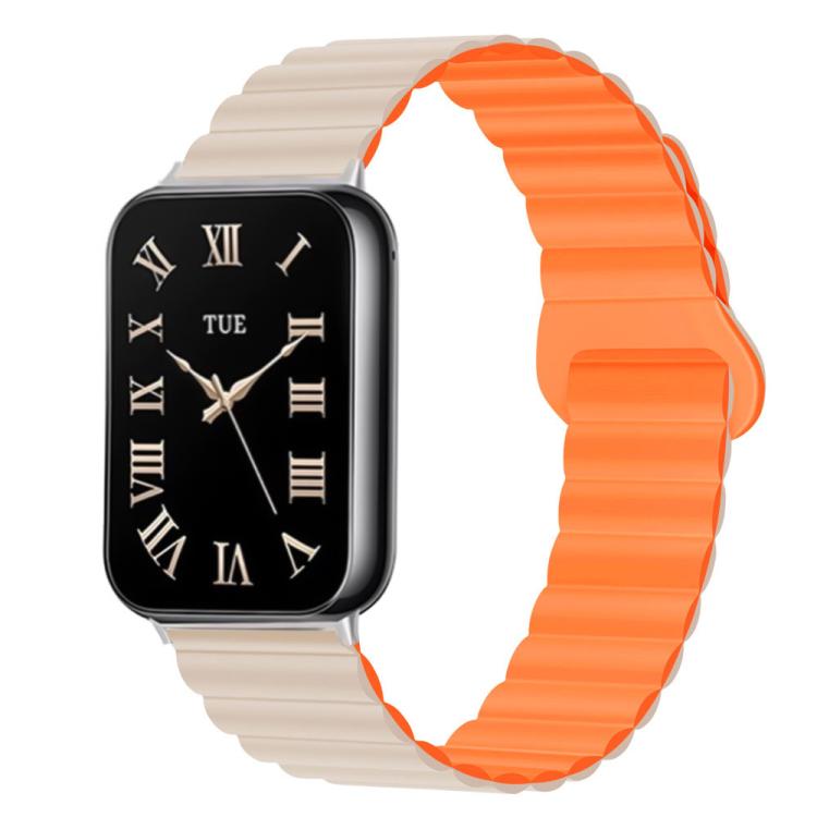 For Xiaomi Band 10 Pro / Redmi Watch 6 / 5 Two Color Reverse Buckle Magnetic Silicone Watch Band