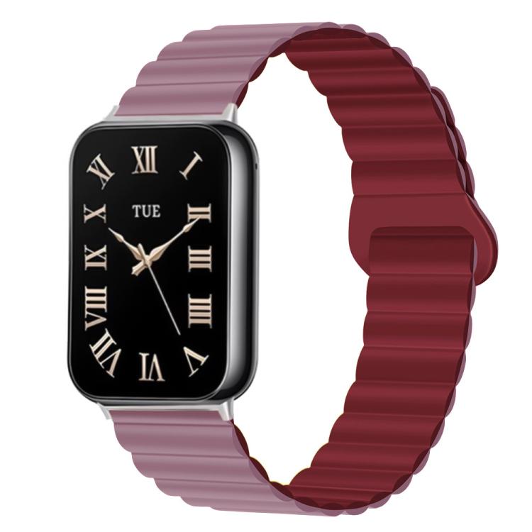 For Xiaomi Band 10 Pro / Redmi Watch 6 / 5 Two Color Reverse Buckle Magnetic Silicone Watch Band