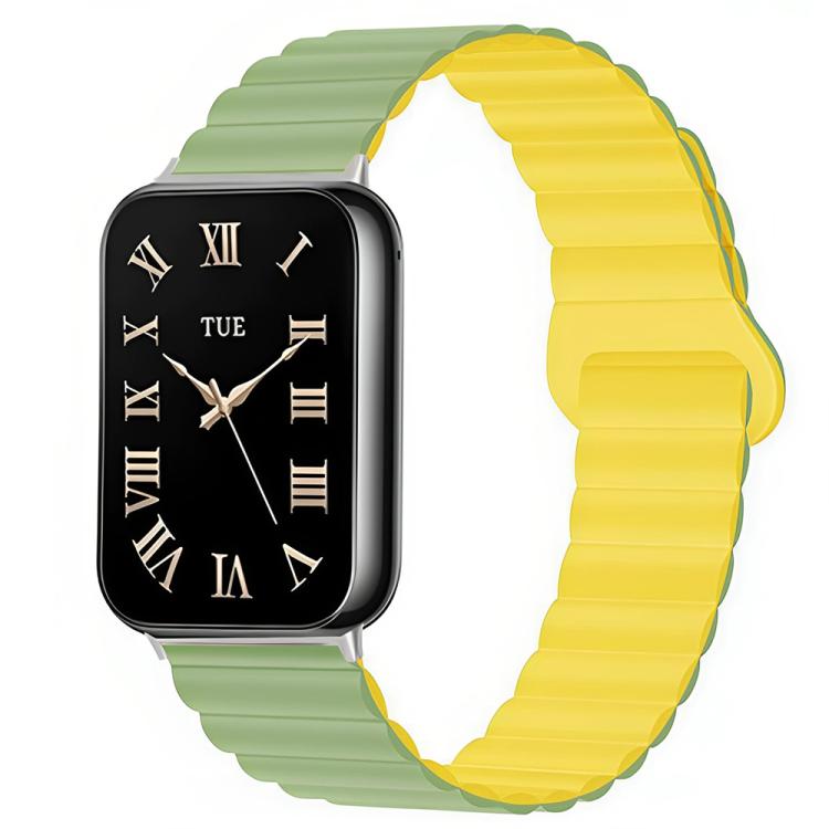 For Xiaomi Band 10 Pro / Redmi Watch 6 / 5 Two Color Reverse Buckle Magnetic Silicone Watch Band